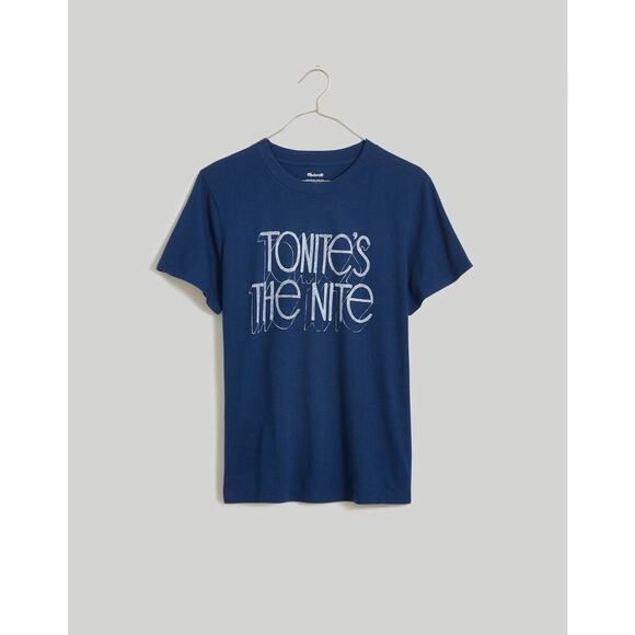 MADEWELL Tonite's The Nite Graphic Softfade Cotton Crewneck Relaxed Tee NWT S - Picture 7 of 7